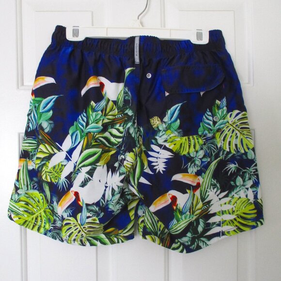 Bugatchi Uomo Mens Blue Fully Lined Swim Trunk NWOT - Size 32W-36W or Large - Picture 4 of 6